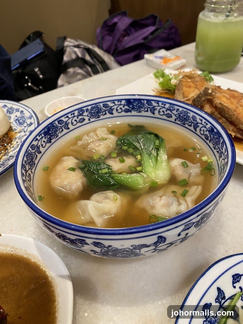 Wonton Soup with Fried Fish