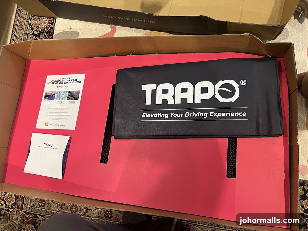TRAPO branded items in a box