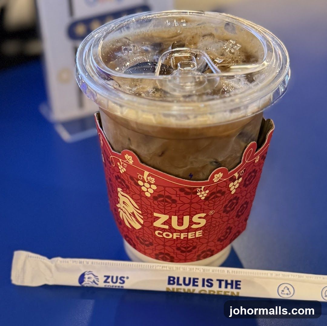 Iced Coffee with ZUS Coffee Branding
