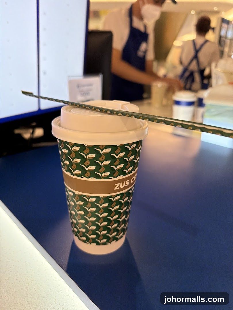 Coffee Cup with Straw