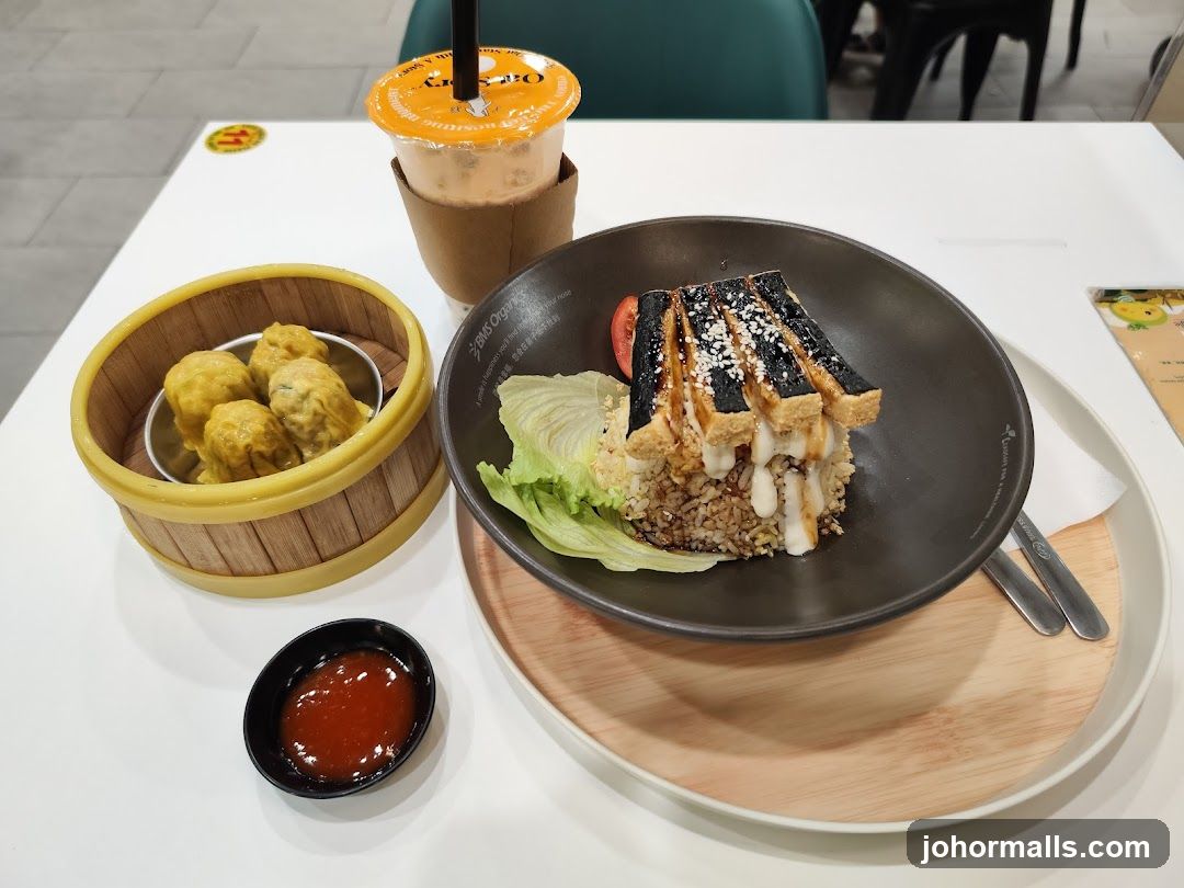 Meal with Dumplings and Rice Dish