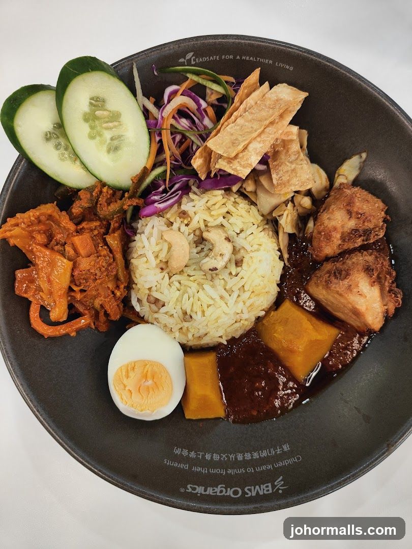 Rice dish with various toppings