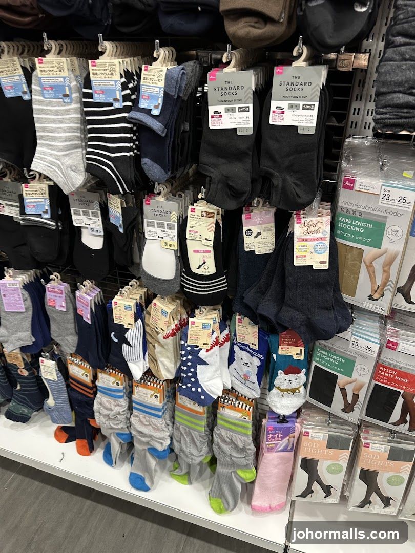Sock Display in Retail Store