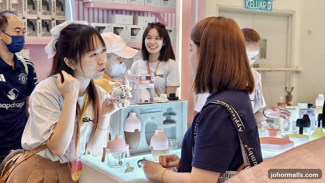 Inside a retail store