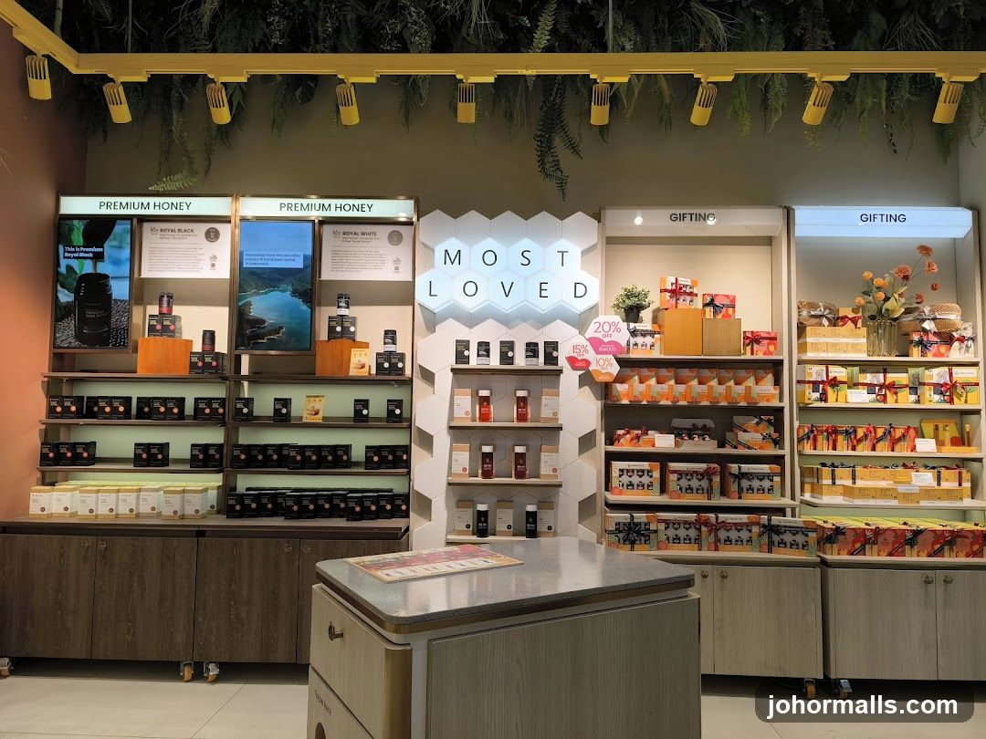 Interior of a honey and gift store
