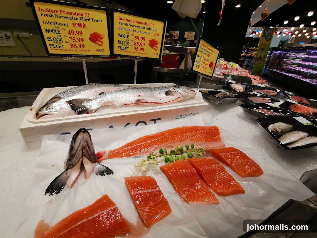 Seafood Display in Supermarket