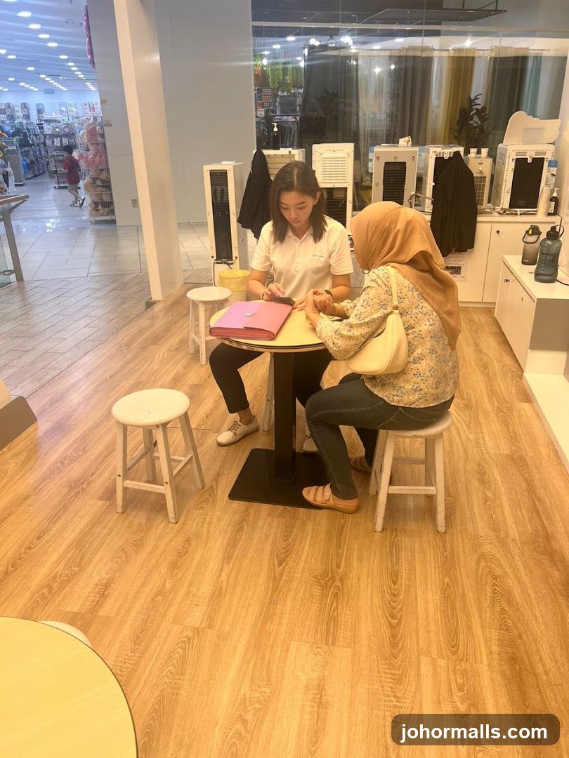 Interior of retail space