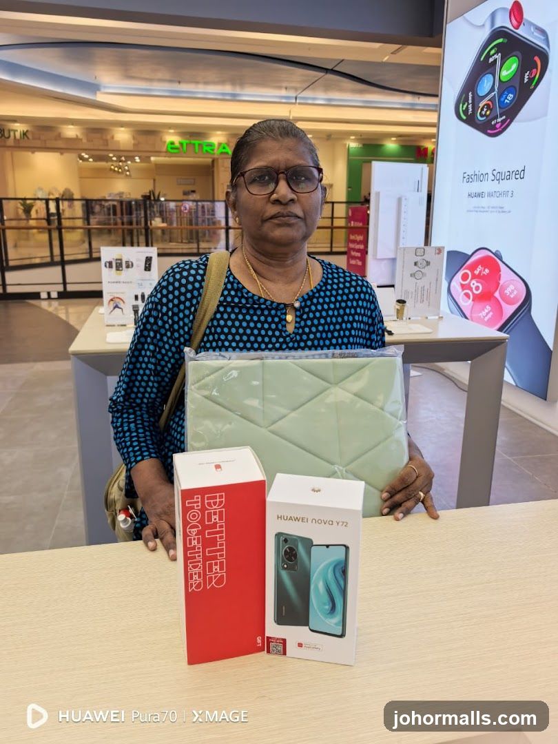 Customer at Huawei Store Counter
