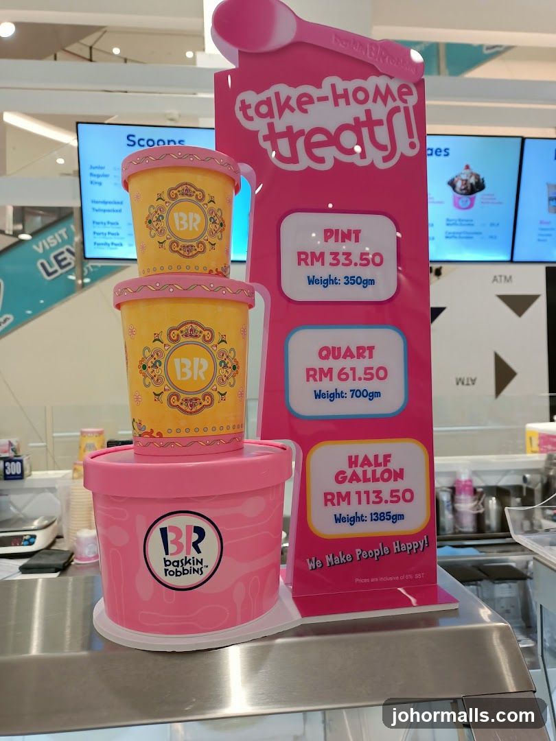 Baskin-Robbins Take-Home Treats Display