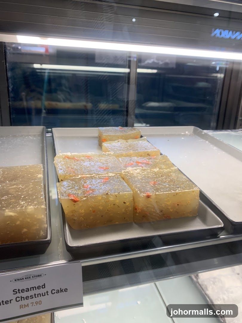 Steamed Chestnut Cake Display