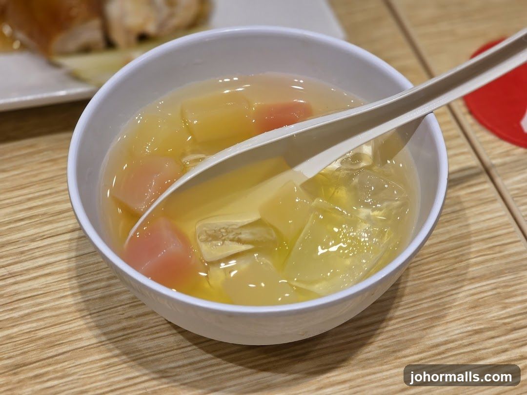 Bowl of fruit soup