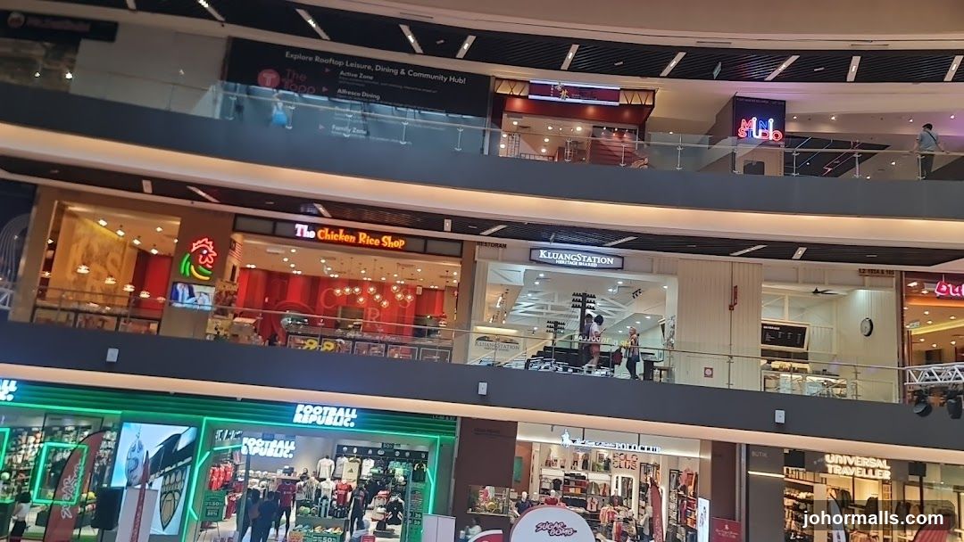 Multi-level shopping mall interior