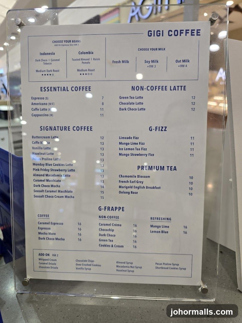 GIGI COFFEE Menu