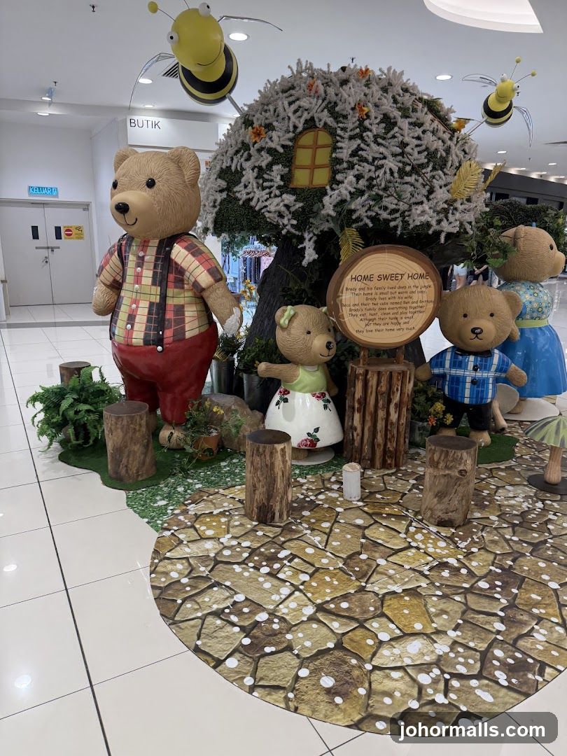 Bear-themed indoor display