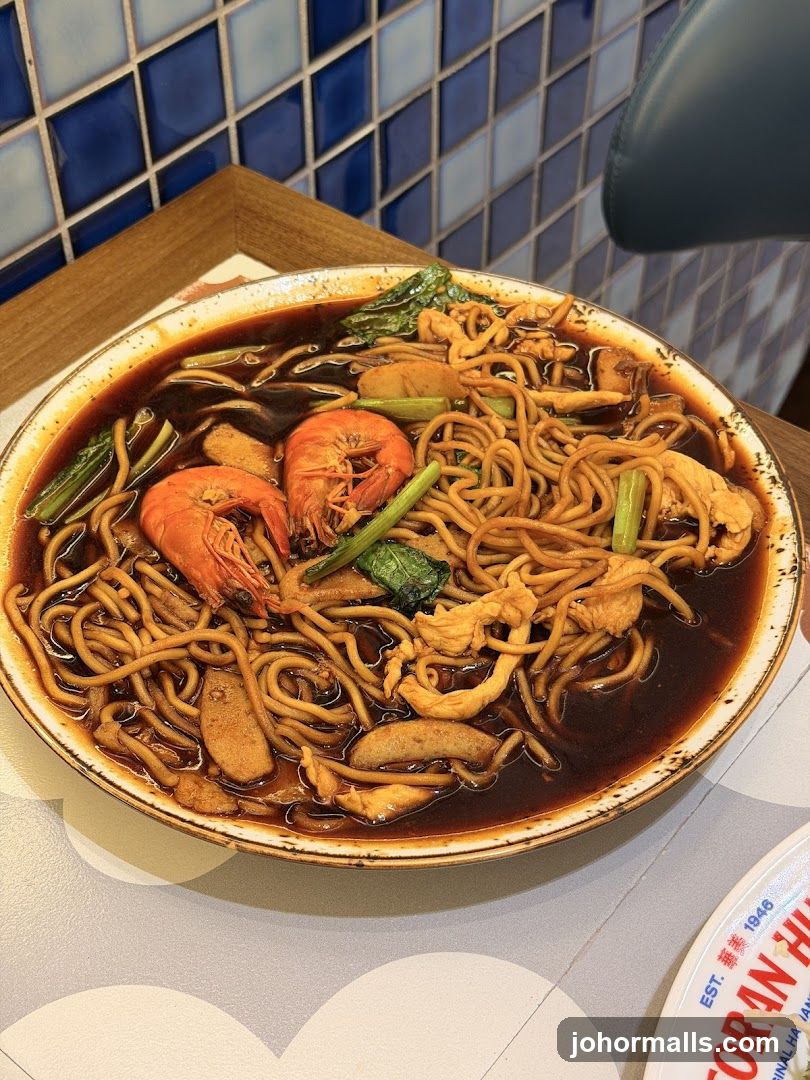 Noodle Dish in Restaurant Interior