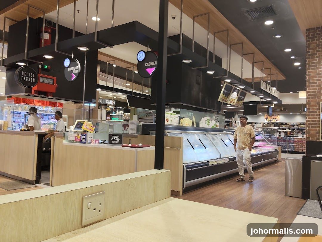 Interior of a supermarket or food court