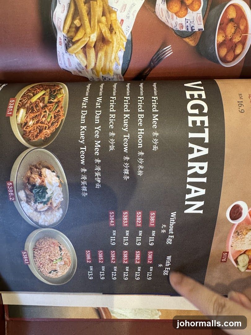 Vegetarian Menu Section