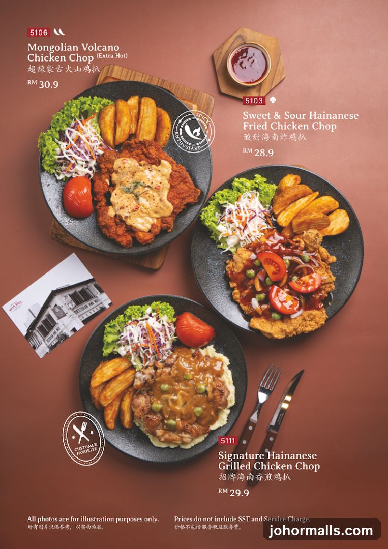 Chicken Chop Menu