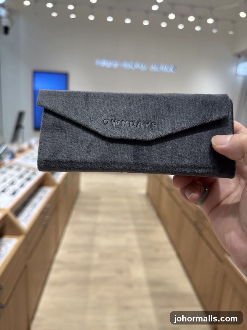Eyewear case with brand logo