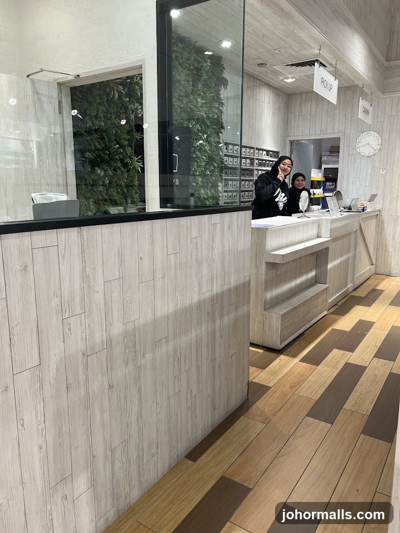 Counter area with staff