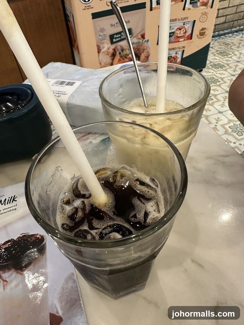 Iced Coffee and Milk Drink