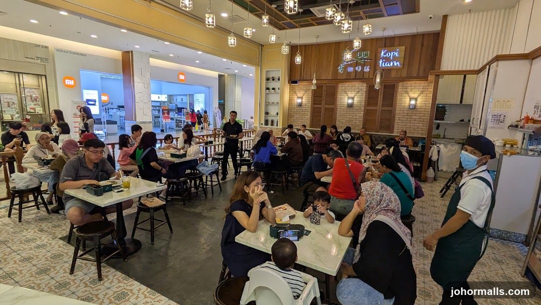 Busy cafe interior