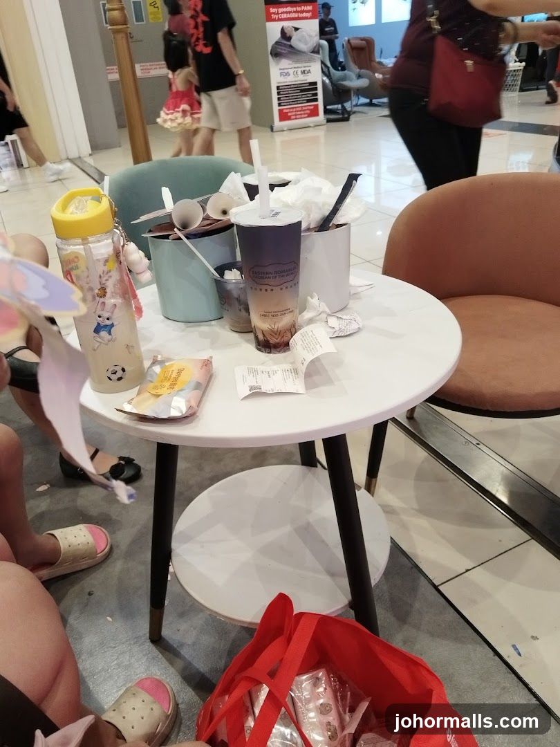 Table with drinks and snacks