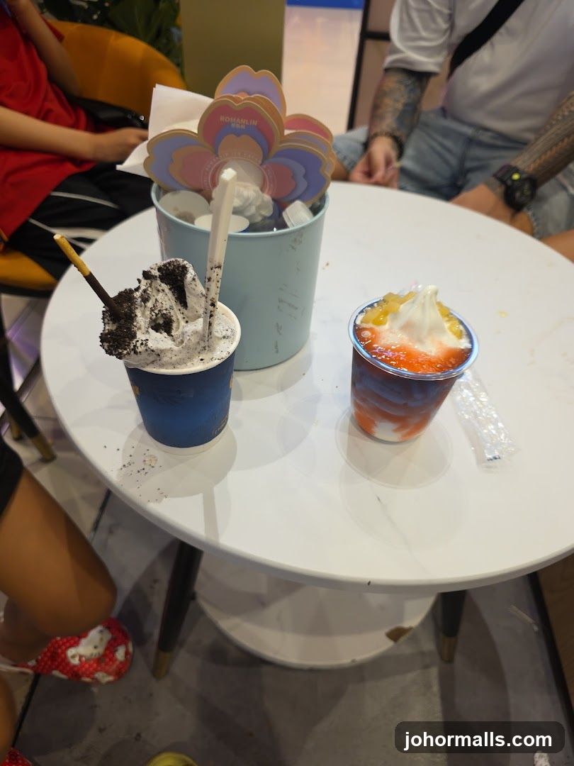 Desserts on a table