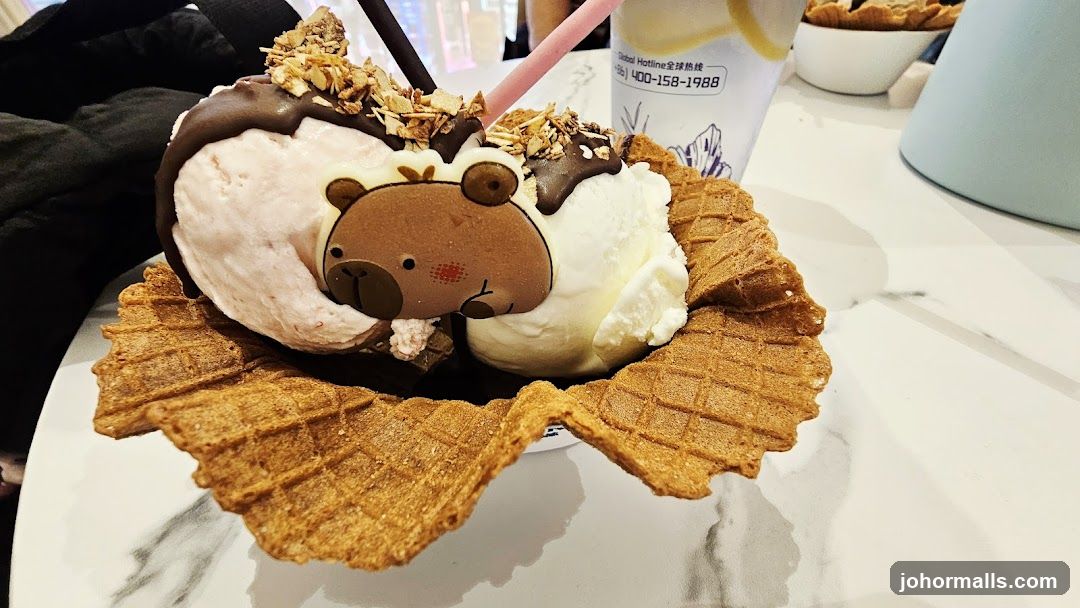 Ice Cream Sundae with Bear Decoration