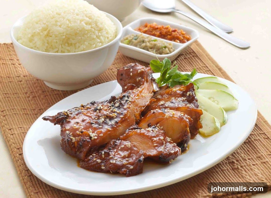 Chicken with Rice and Condiments