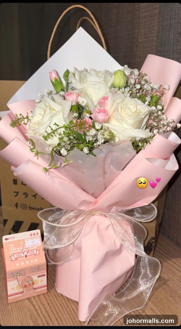 Flower Bouquet and Gift Box