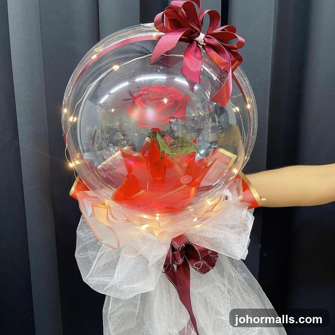 Balloon Bouquet with Rose