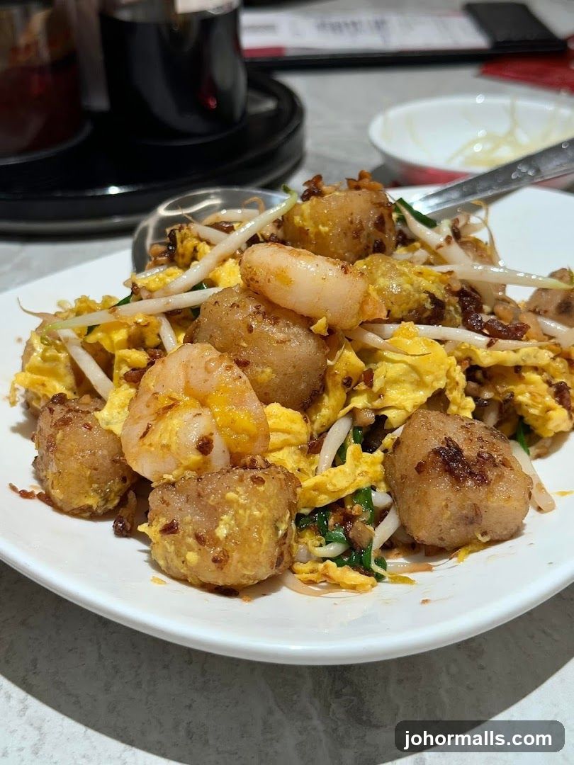 Fried Turnip Cake with Shrimp
