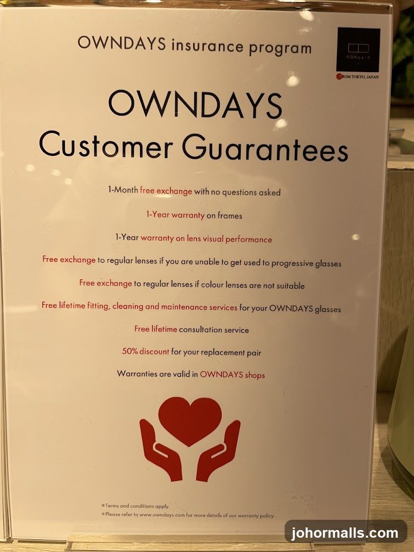 OWNDAYS Customer Guarantees