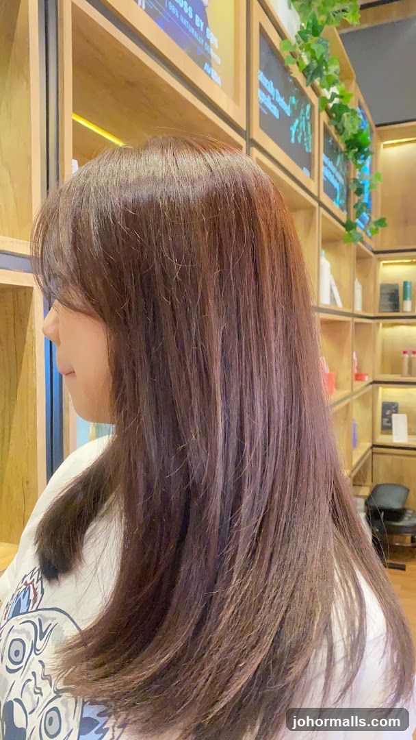 Woman with long brown hair