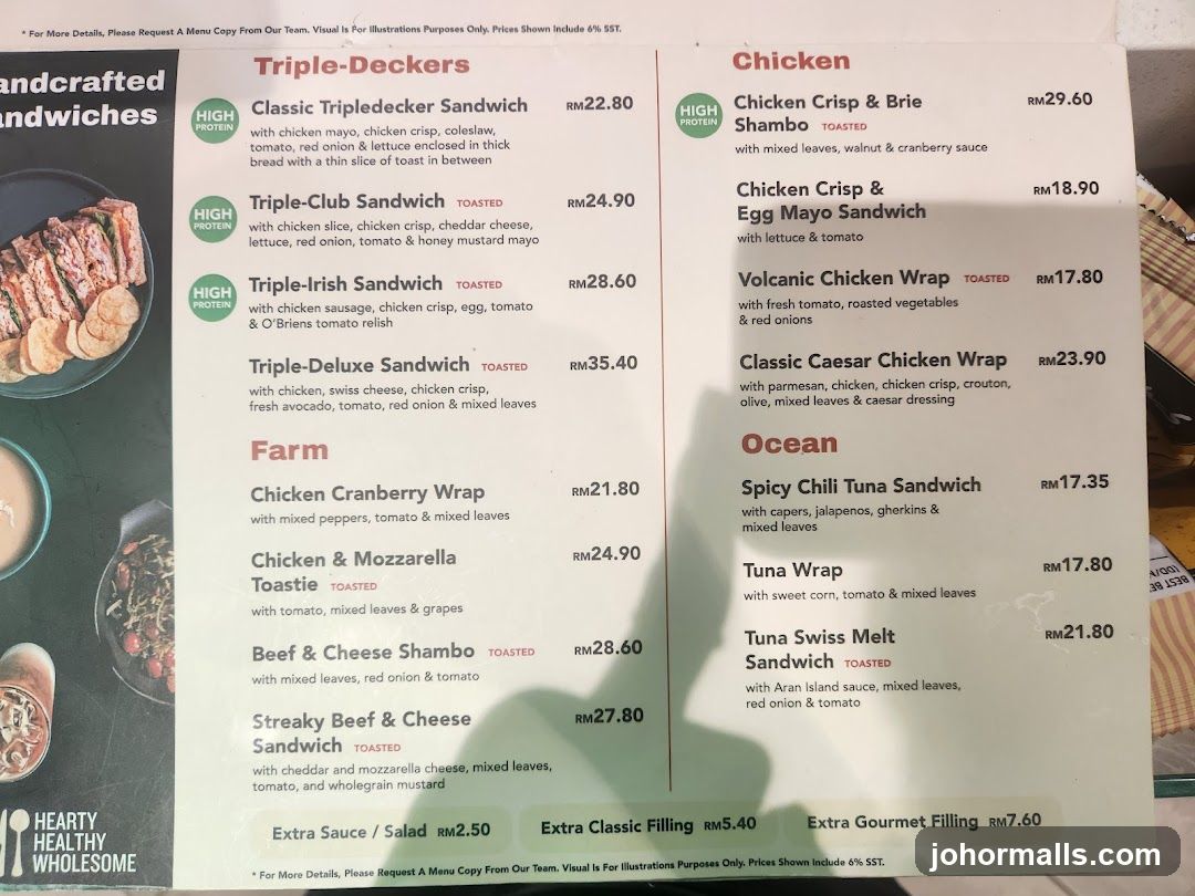 O'briens Irish Sandwich Cafe @ AEON Mall Tebrau City