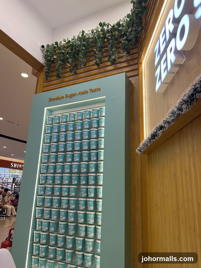 Display of Yogurt Cups