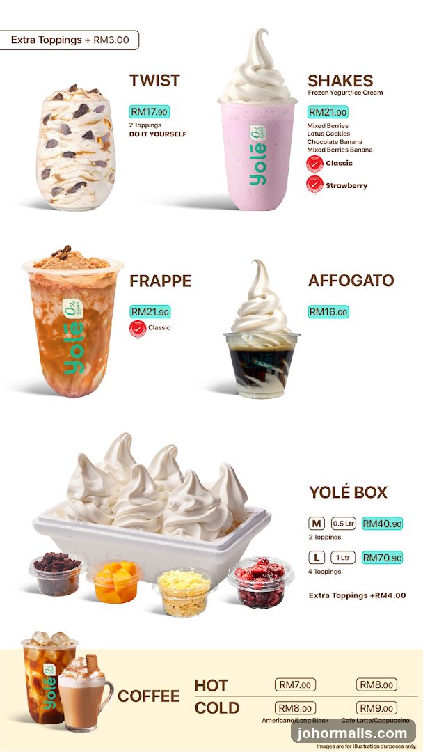 Yolé Menu