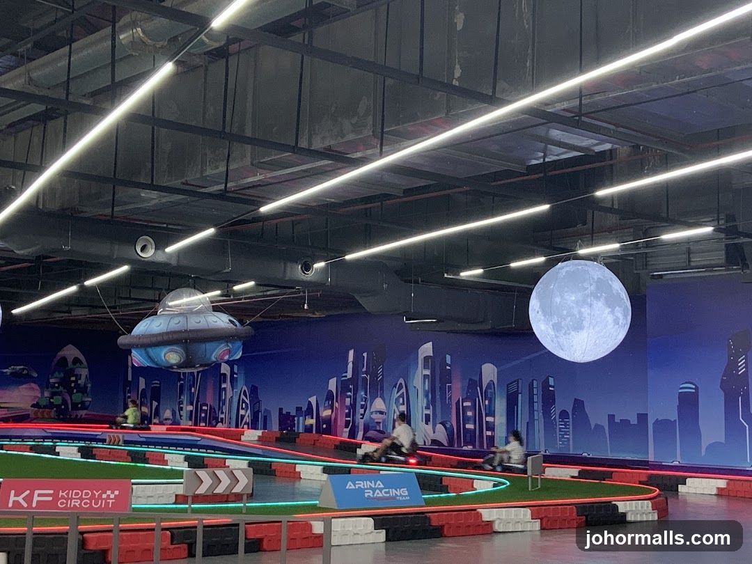 Indoor Go-Kart Track with Themed Decor