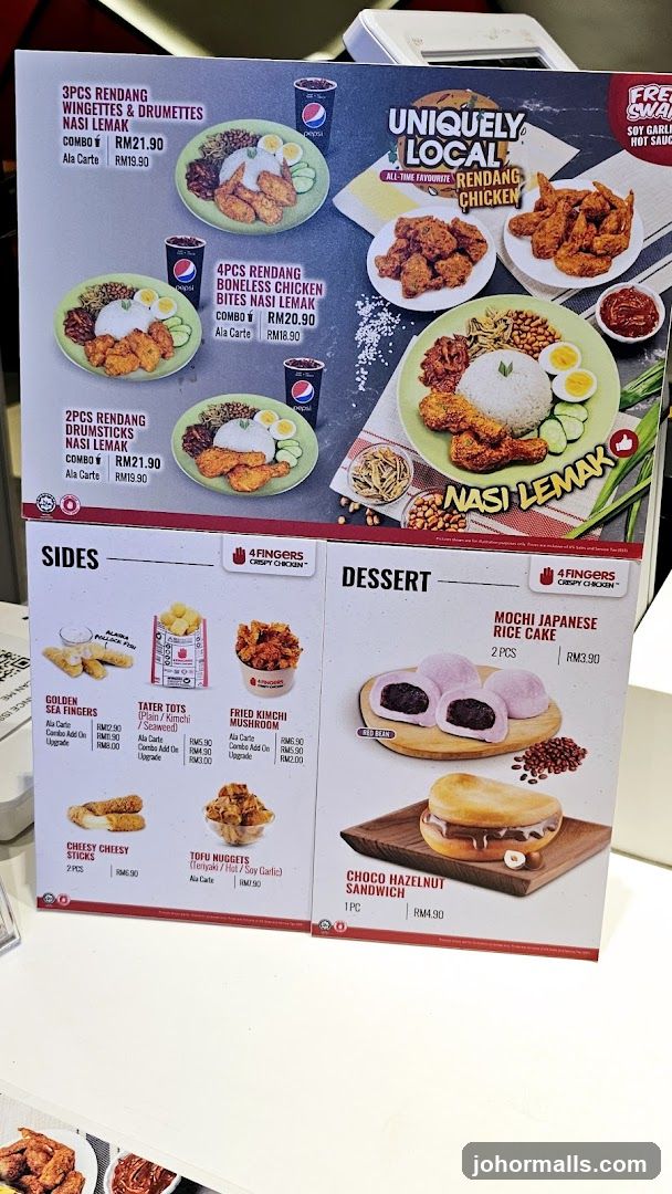 4 Fingers Crispy Chicken Menu