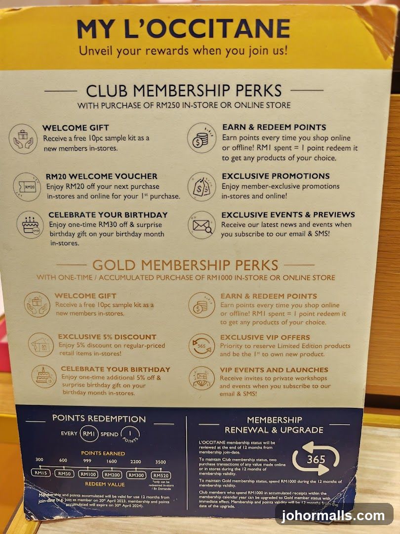 L'OCCITANE Membership Perks