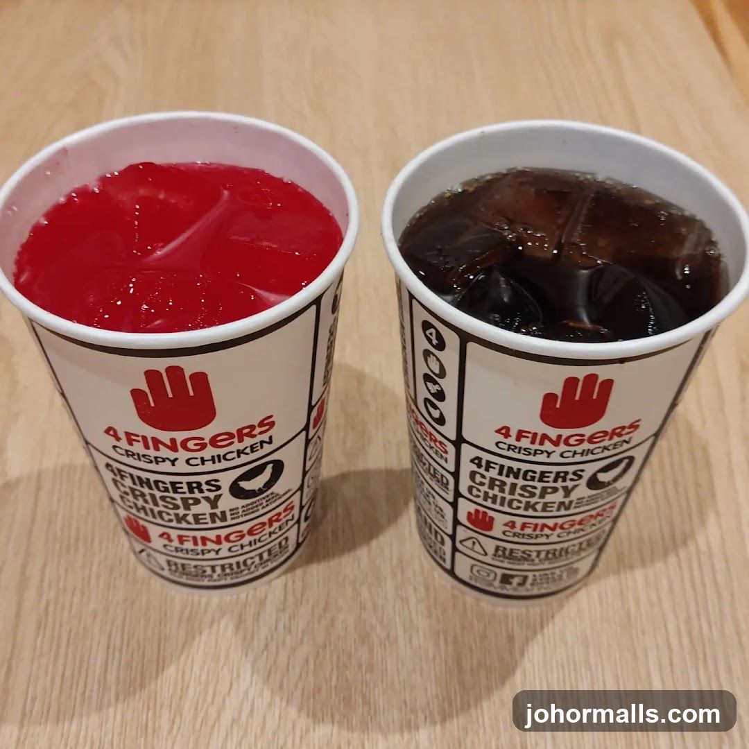Two drinks with ice