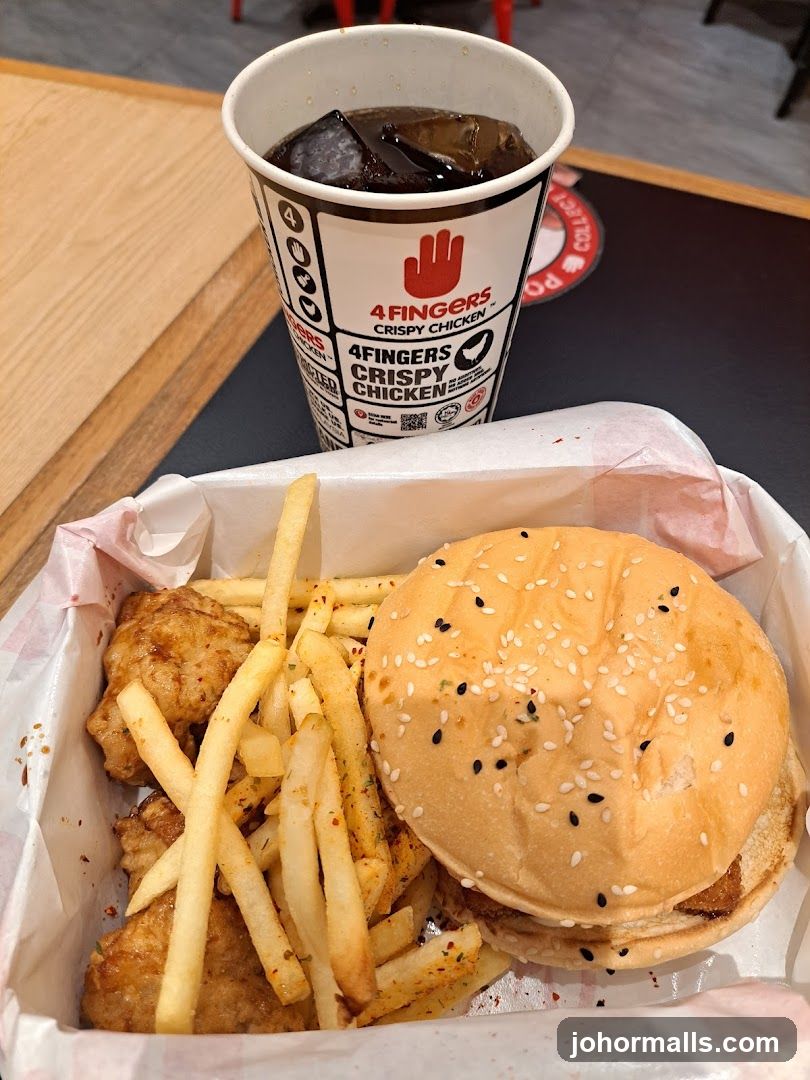 Burger, Fries, and Drink