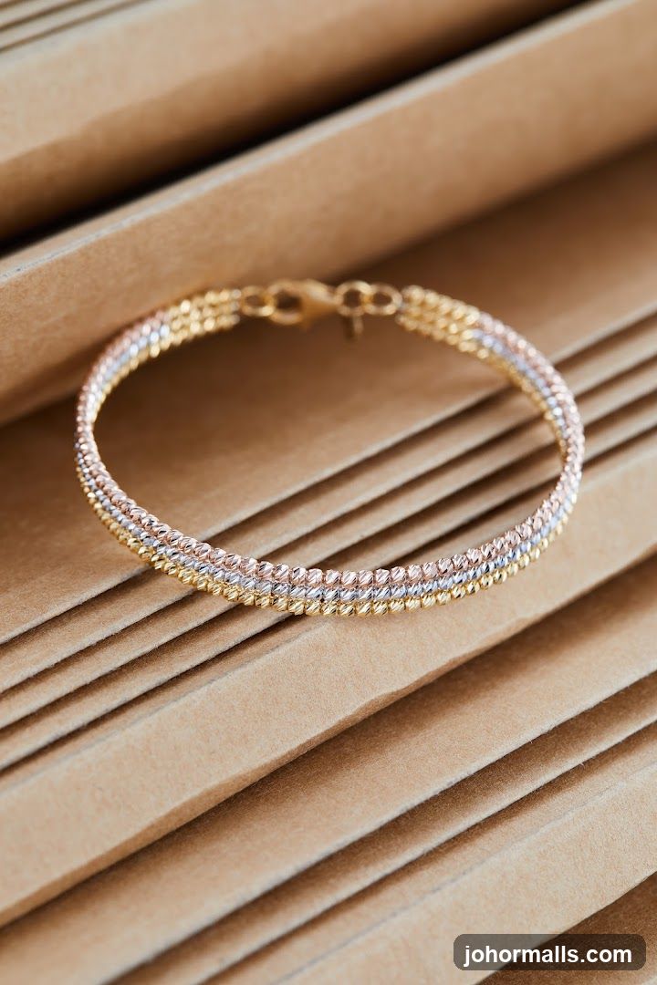 Tri-color Gold Bracelet