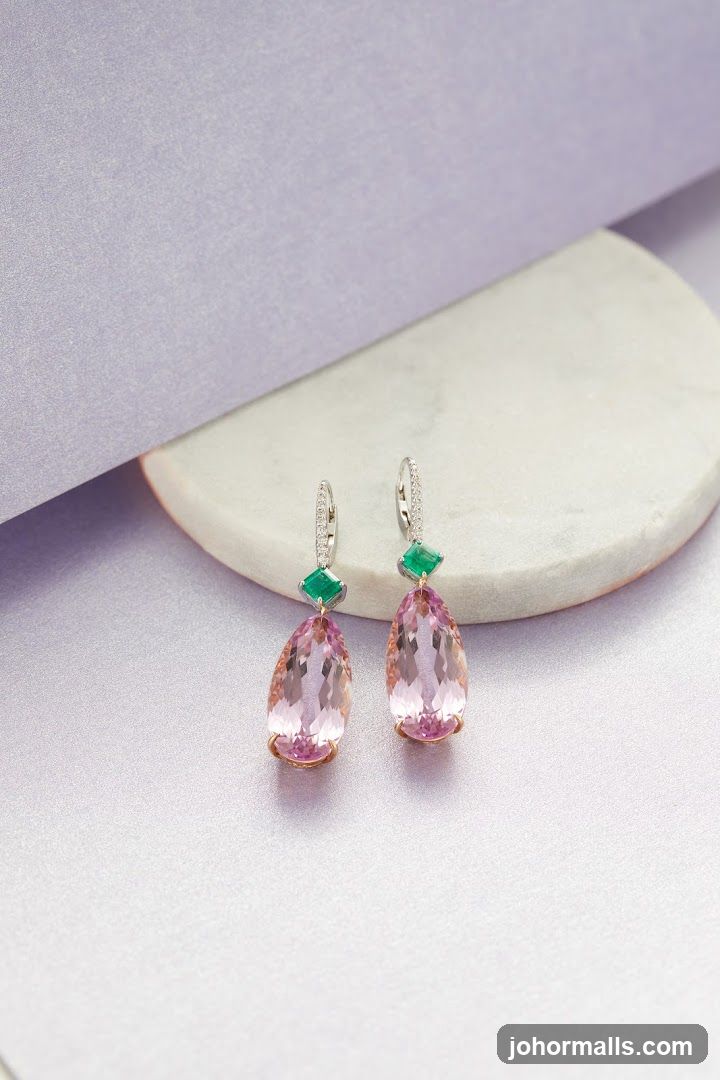 Diamond and Emerald Earrings
