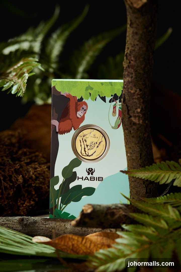 Gold Coin with Orangutan Design