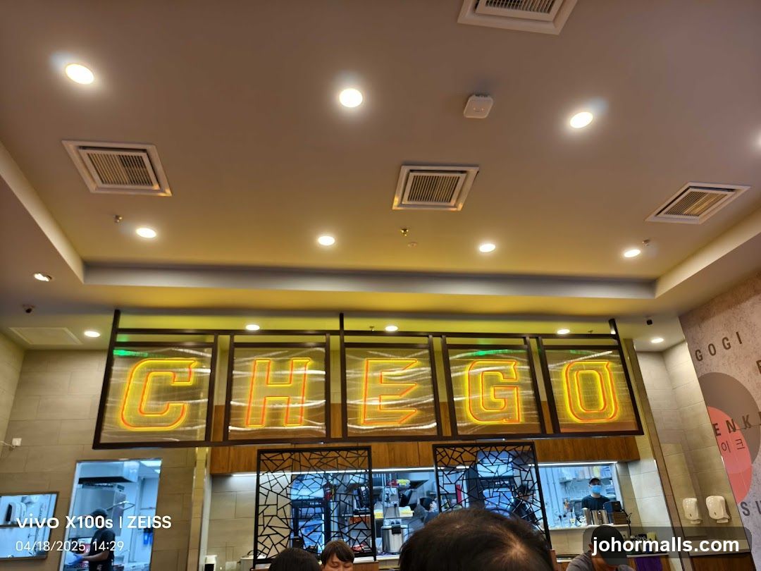 Restaurant Interior with Neon Signage