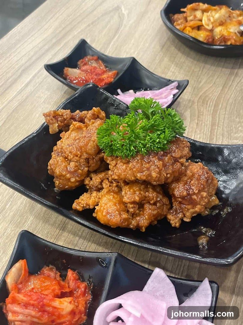 Fried Chicken with Kimchi and Pickled Radish