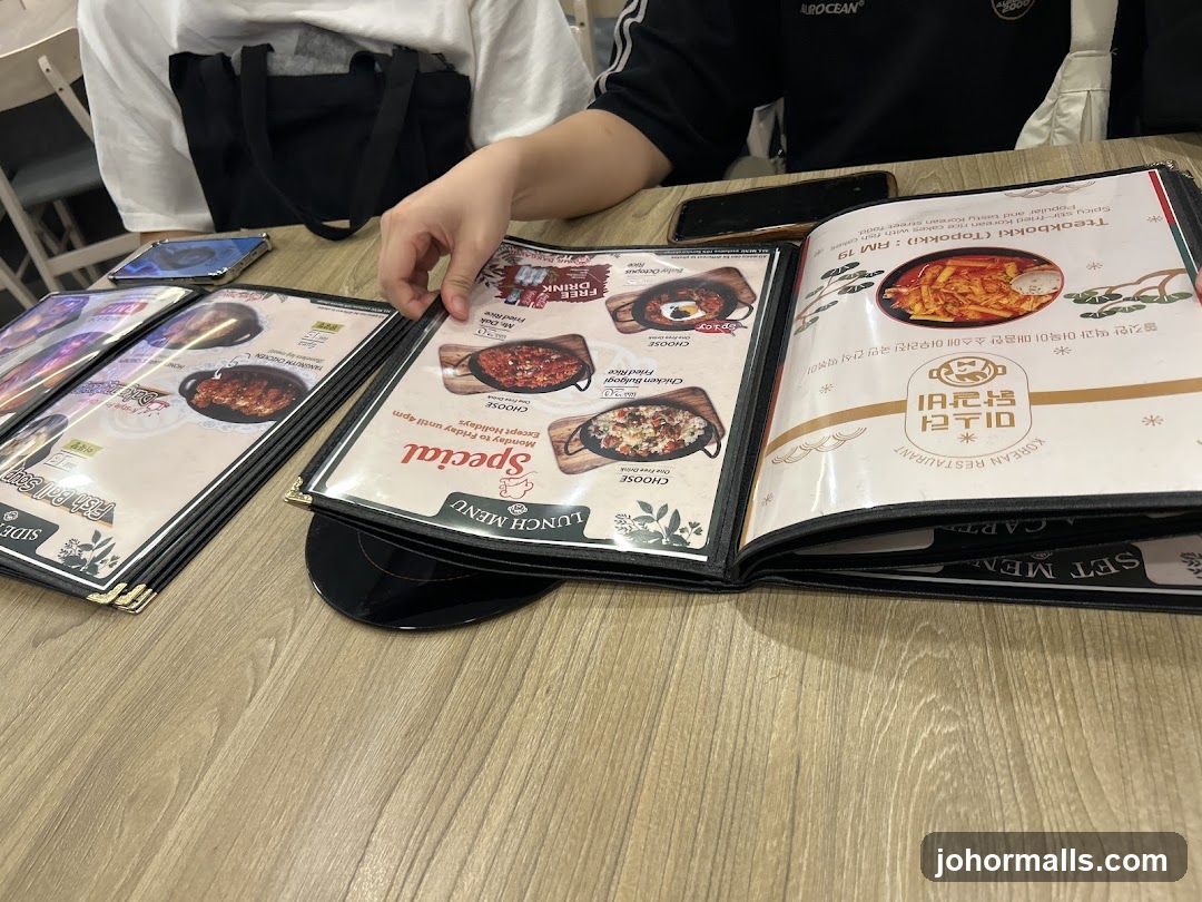Korean Restaurant Menu