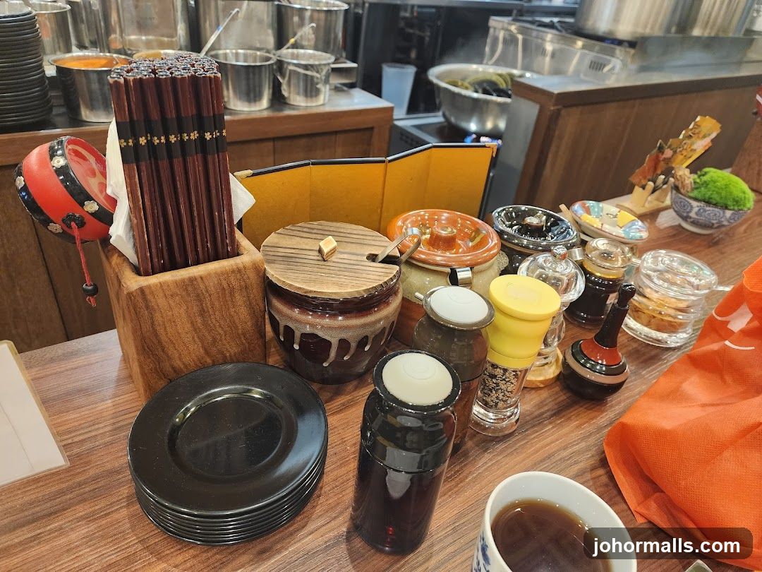 Table Setting with Chopsticks and Condiments